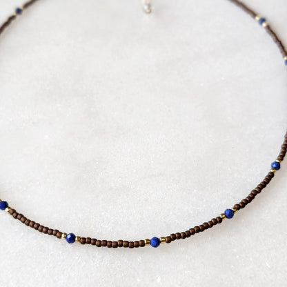 Lapis Midnight Bronze Necklace