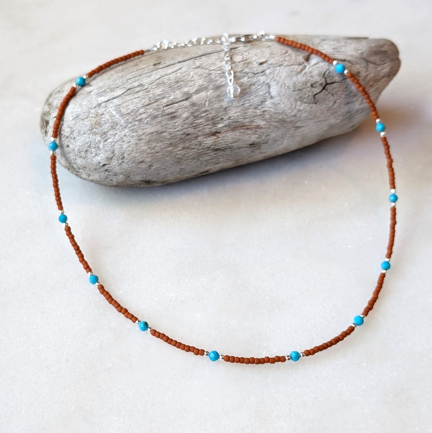 Turquoise Southwest Terra Cotta Necklace