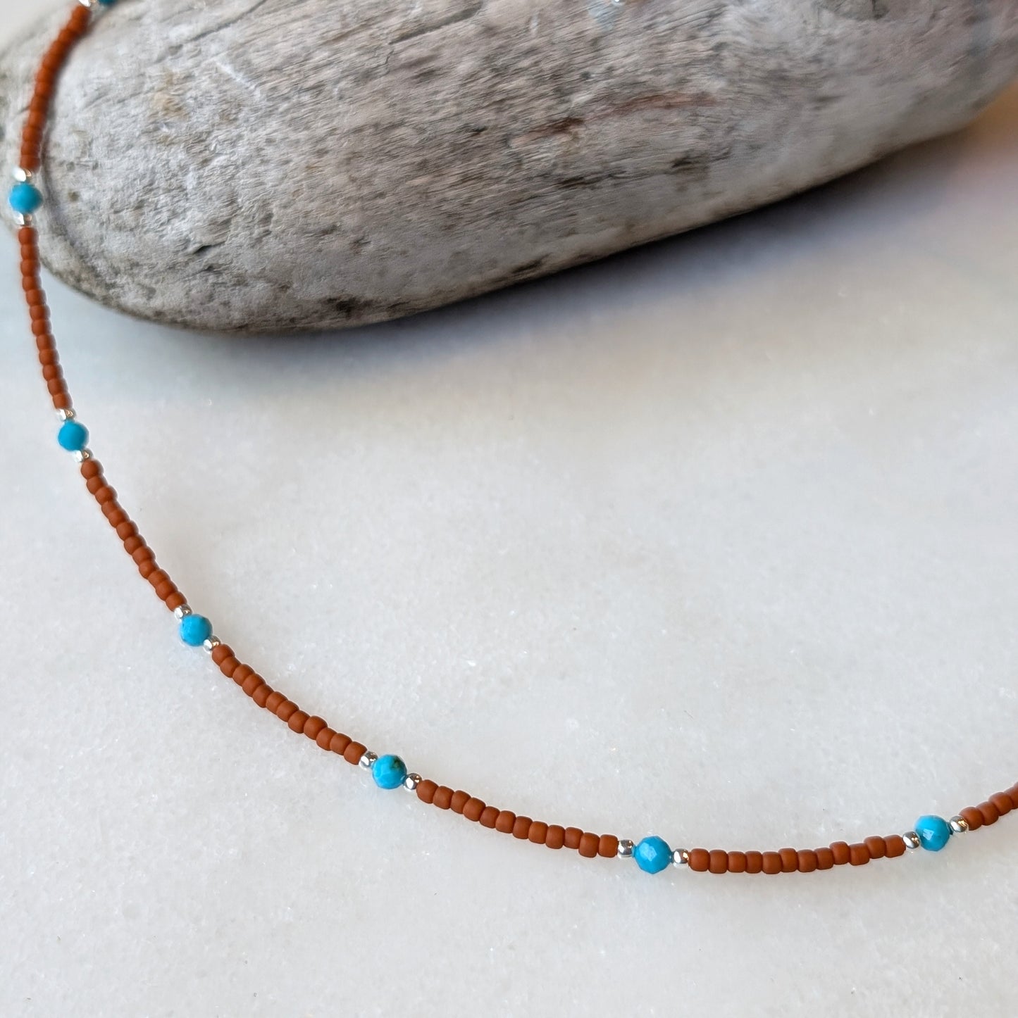 Turquoise Southwest Terra Cotta Necklace