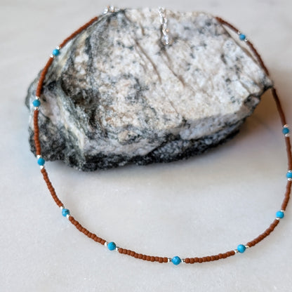 Turquoise Southwest Terra Cotta Necklace