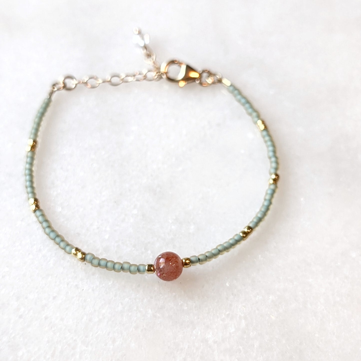 Oregon Sunstone Sea Foam Bracelet