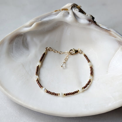 Mother of Pearl Bronze Bracelet