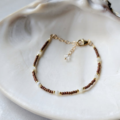 Mother of Pearl Bronze Bracelet