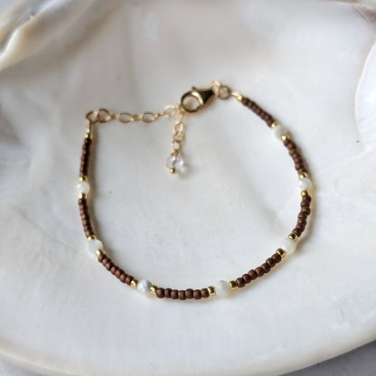 Mother of Pearl Bronze Bracelet