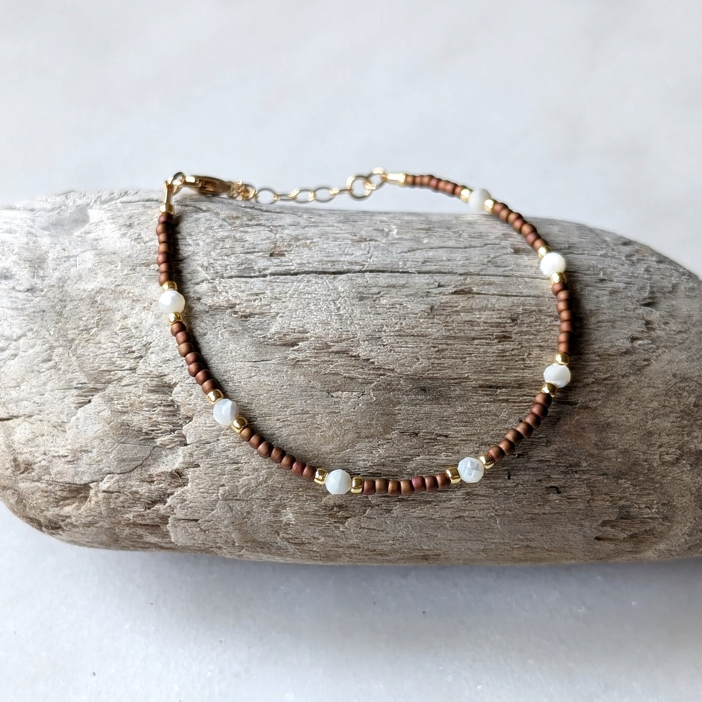 Mother of Pearl Bronze Bracelet