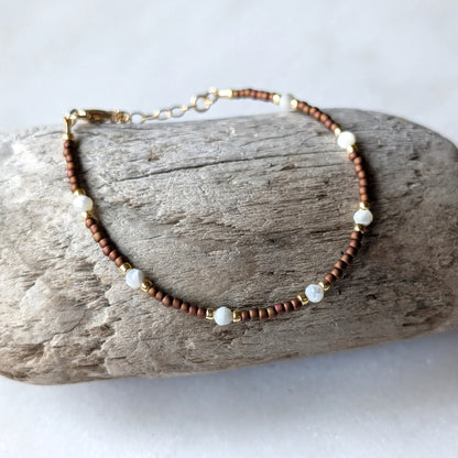 Mother of Pearl Bronze Bracelet