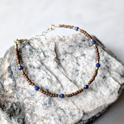 Lapis Midnight Bronze Bracelet