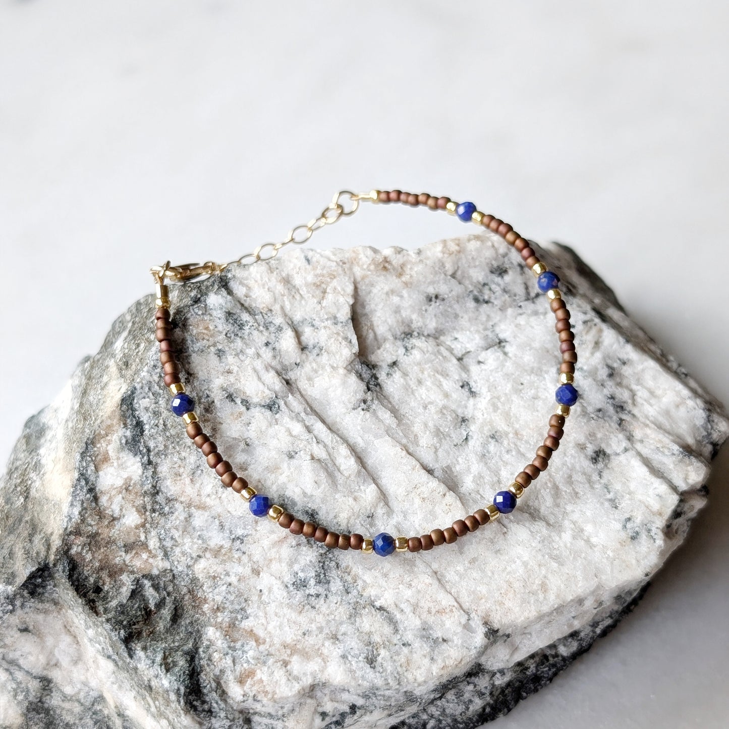 Lapis Midnight Bronze Bracelet