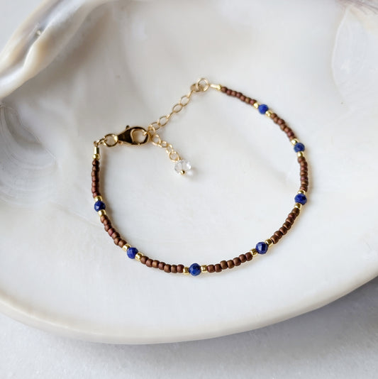 Lapis Midnight Bronze Bracelet