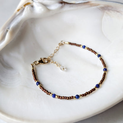 Lapis Midnight Bronze Bracelet