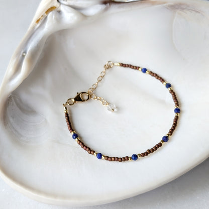 Lapis Midnight Bronze Bracelet