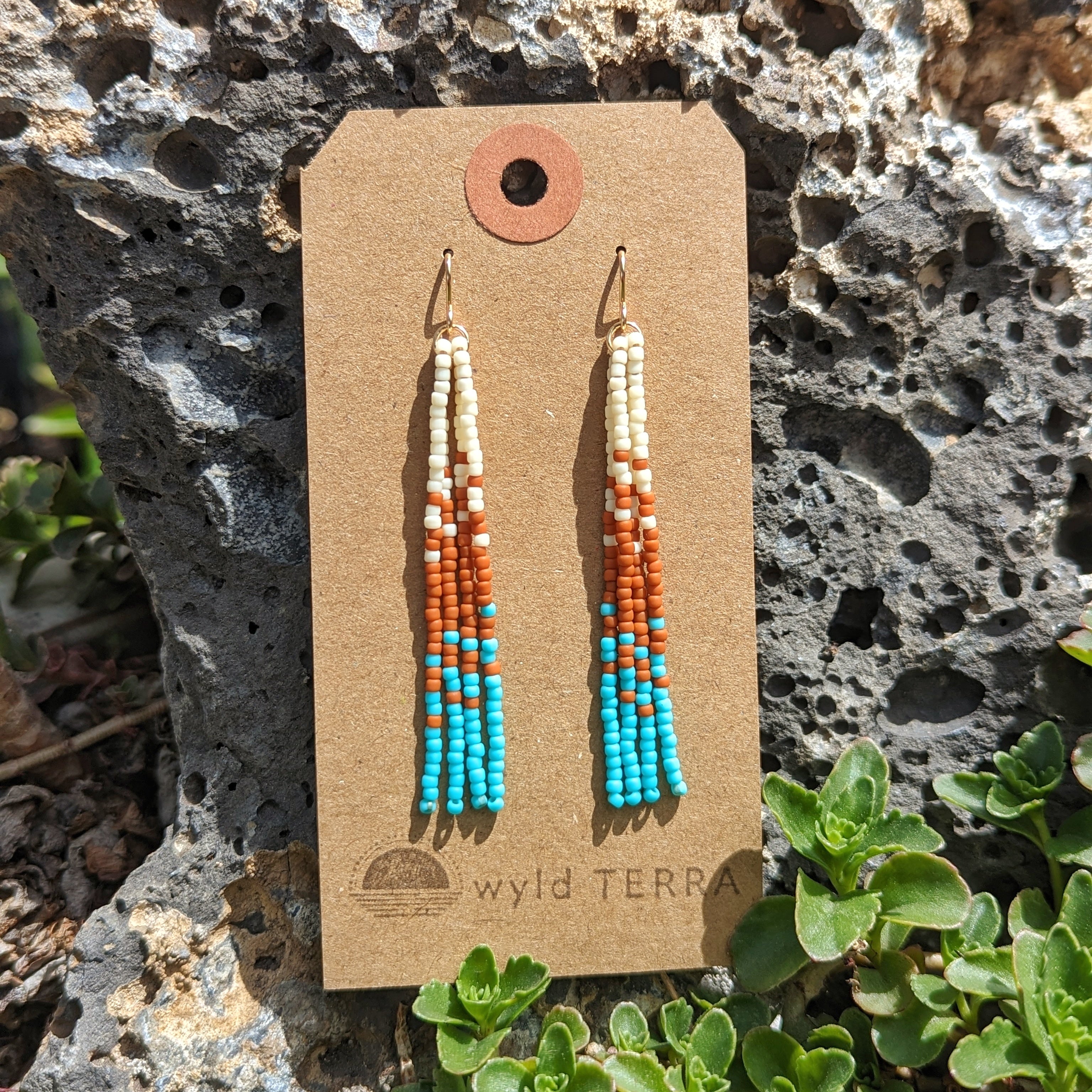 Southwest Wanderer Short Fringe Beaded Earrings