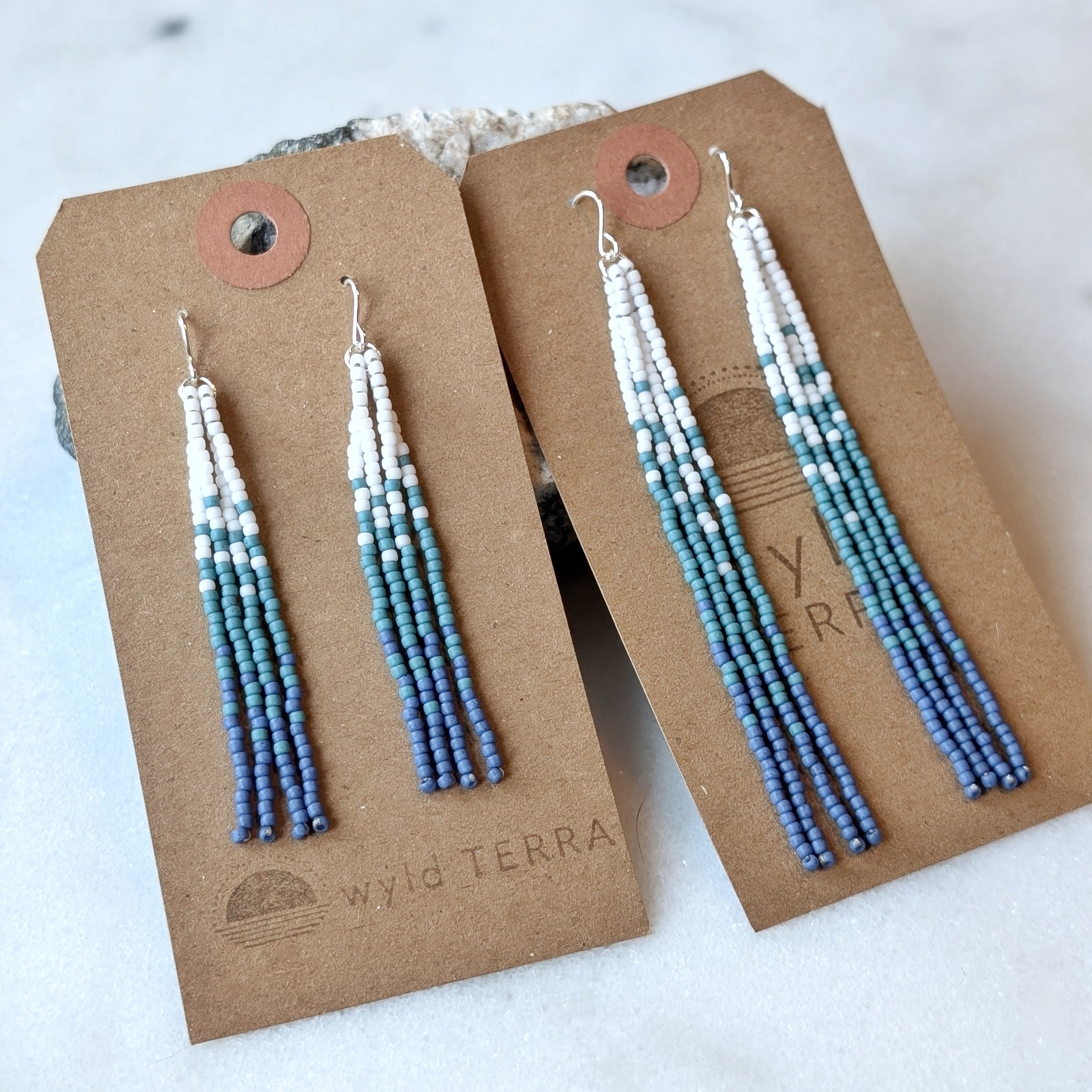 Coastal Daze Short Beaded Fringe Earrings