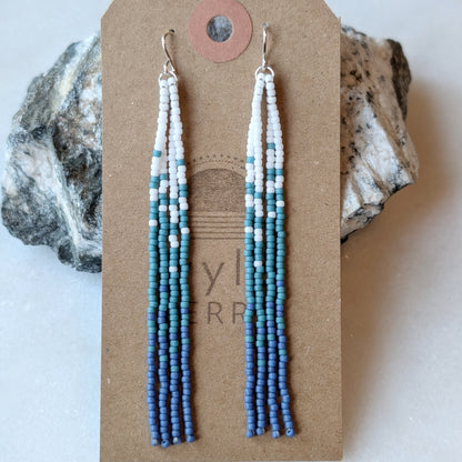 Coastal Daze Long Beaded Fringe Earrings