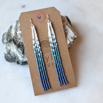 Coastal Daze Long Beaded Fringe Earrings