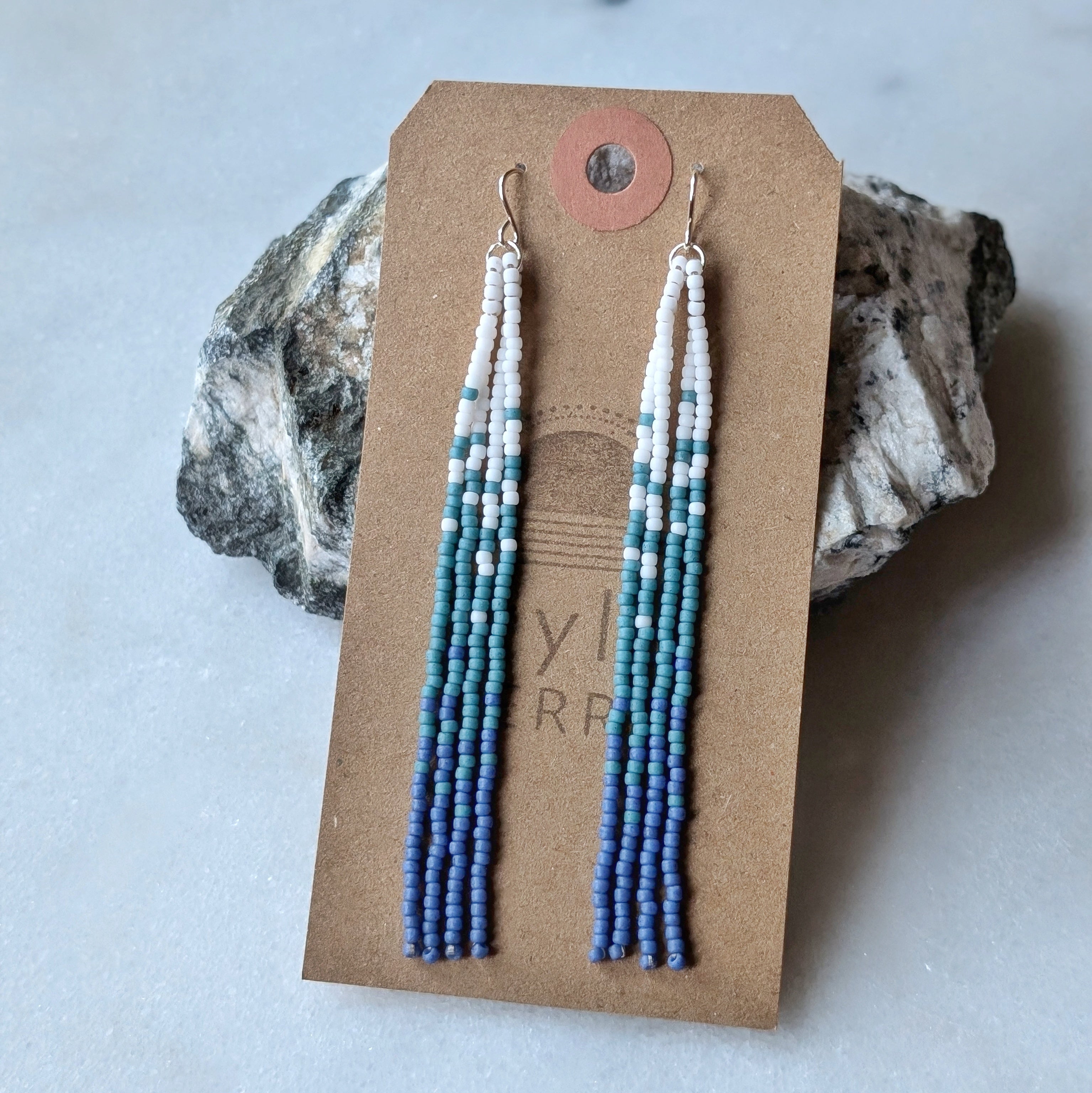 Coastal Daze Long Beaded Fringe Earrings