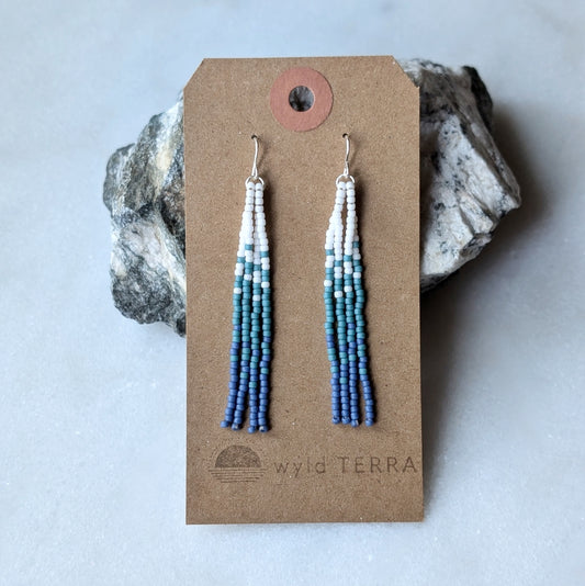 Coastal Daze Short Beaded Fringe Earrings