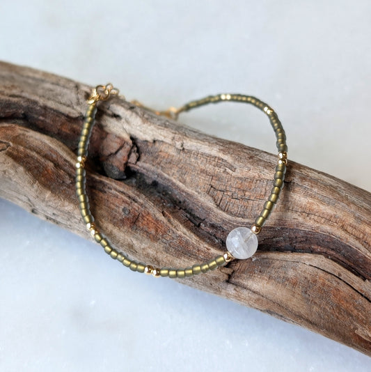 Moonstone Sage Green Balance Bracelet