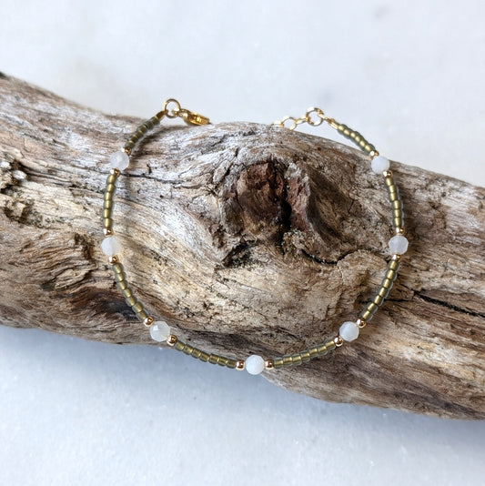 Moonstone Multi Sage Green Balance Bracelet