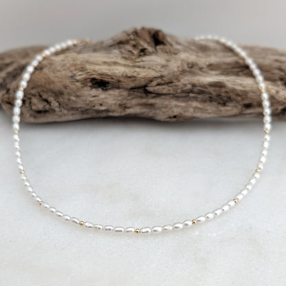 Freshwater Rice Pearl Luxe Choker Necklace