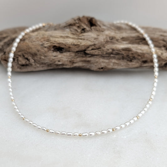 Freshwater Rice Pearl Luxe Choker Necklace