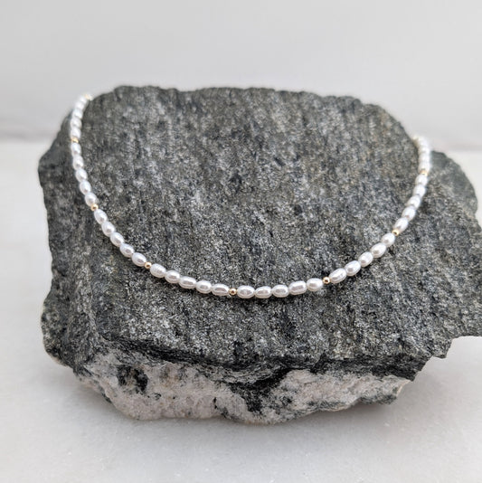 Freshwater Rice Pearl Luxe Choker Necklace