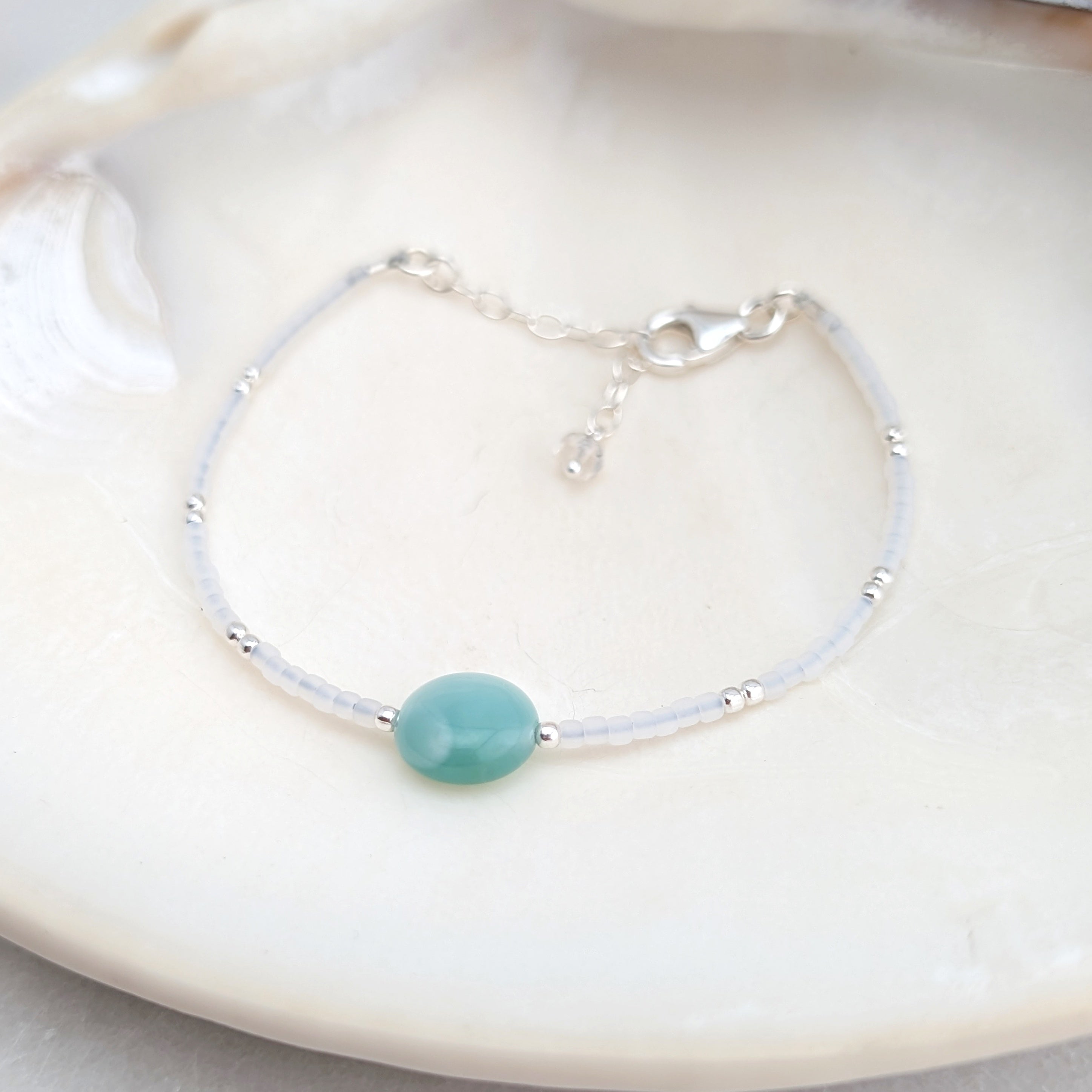 Green Moonstone Soothing Waterfall Bracelet