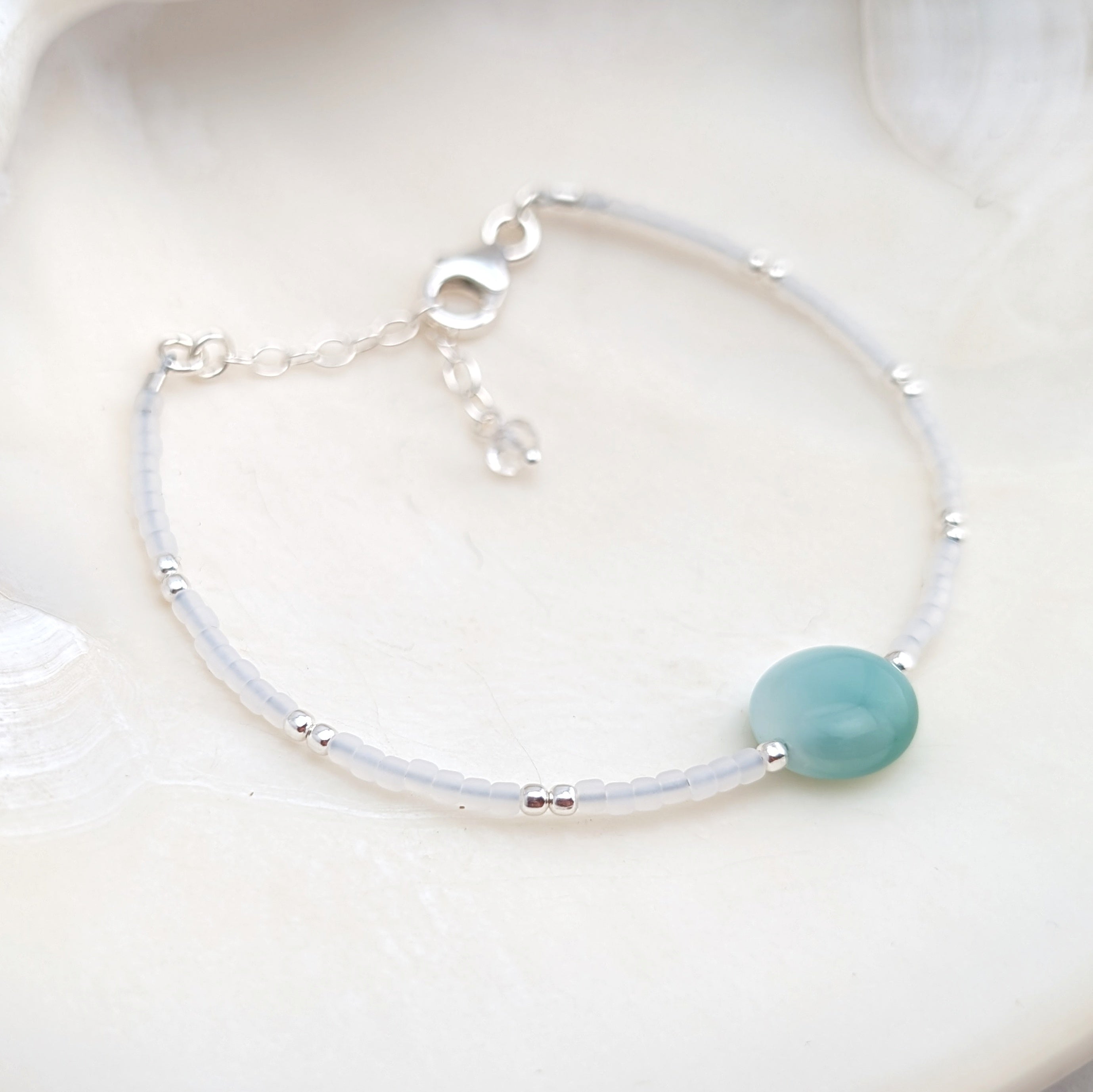 Green Moonstone Soothing Waterfall Bracelet