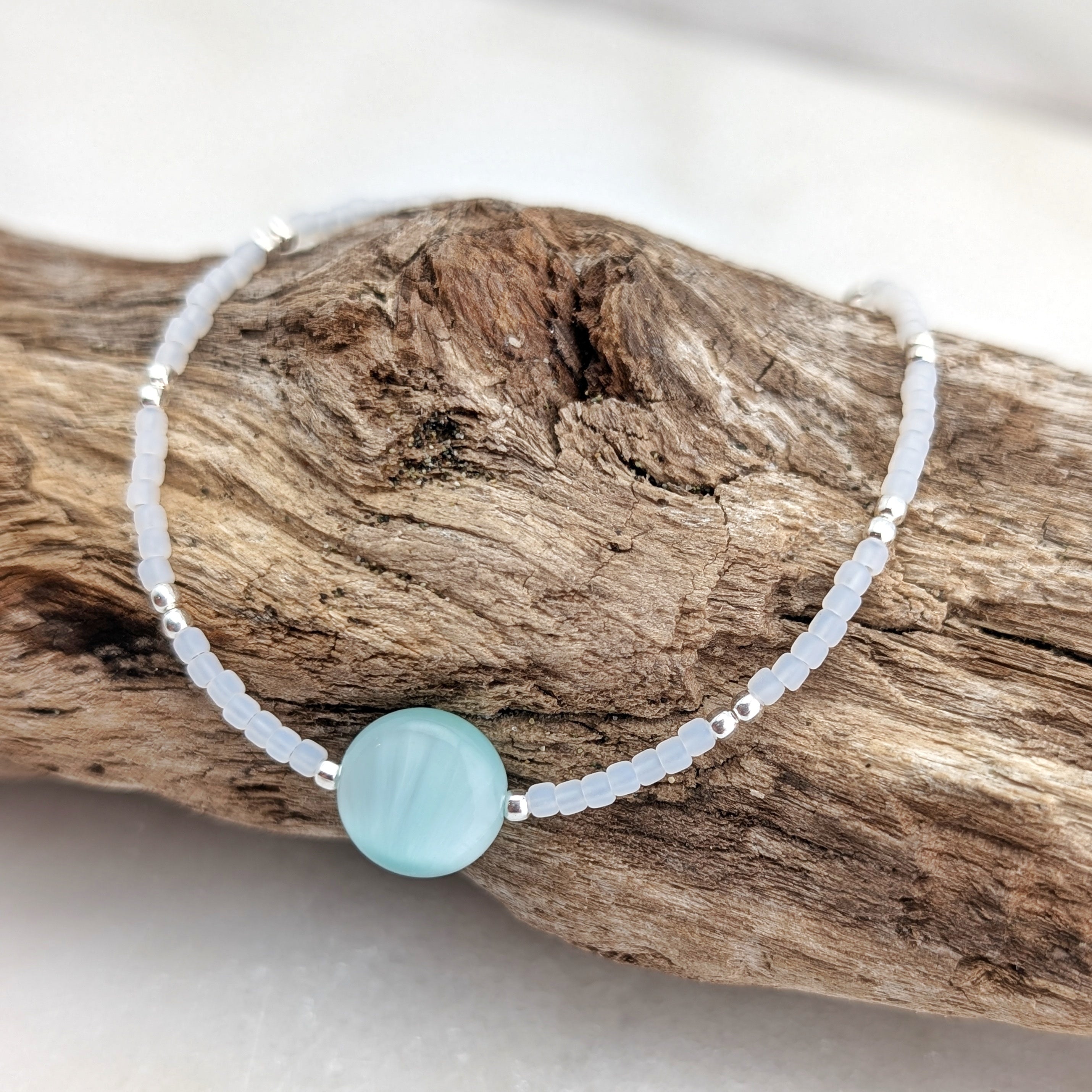 Green Moonstone Soothing Waterfall Bracelet