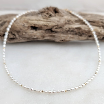 Freshwater Rice Pearl Luxe Choker Necklace