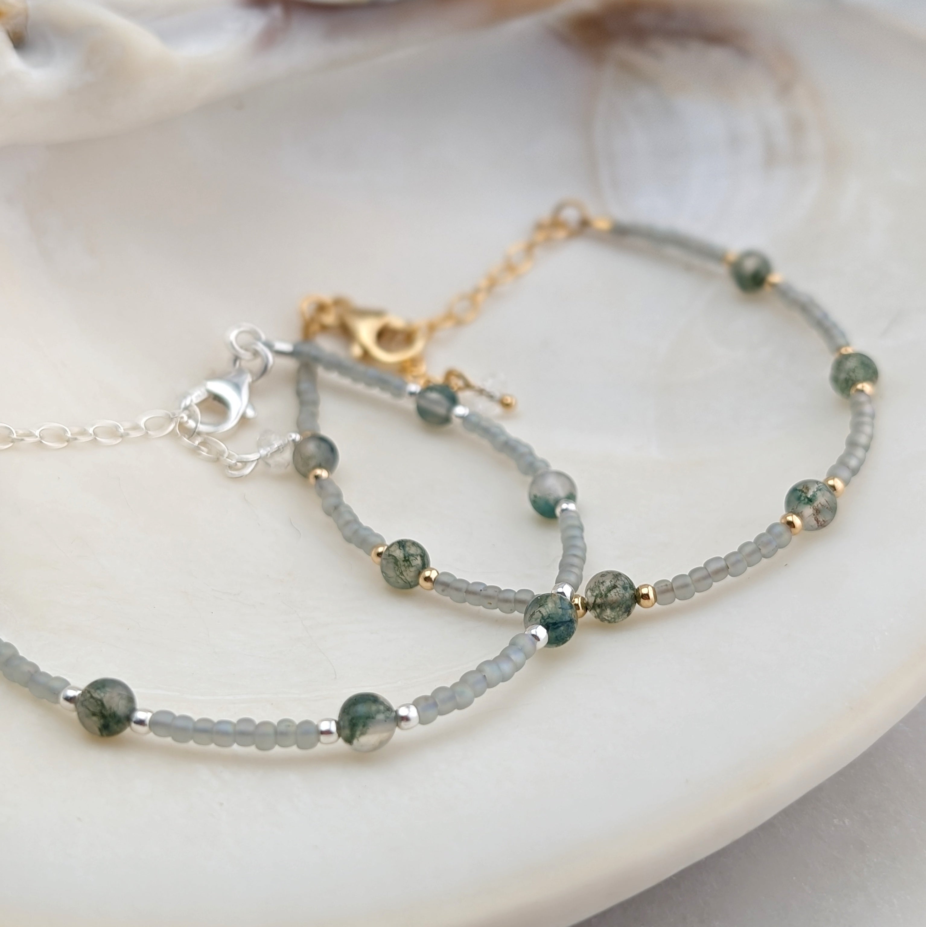 Moss Agate PNW Forest Multi Bracelet