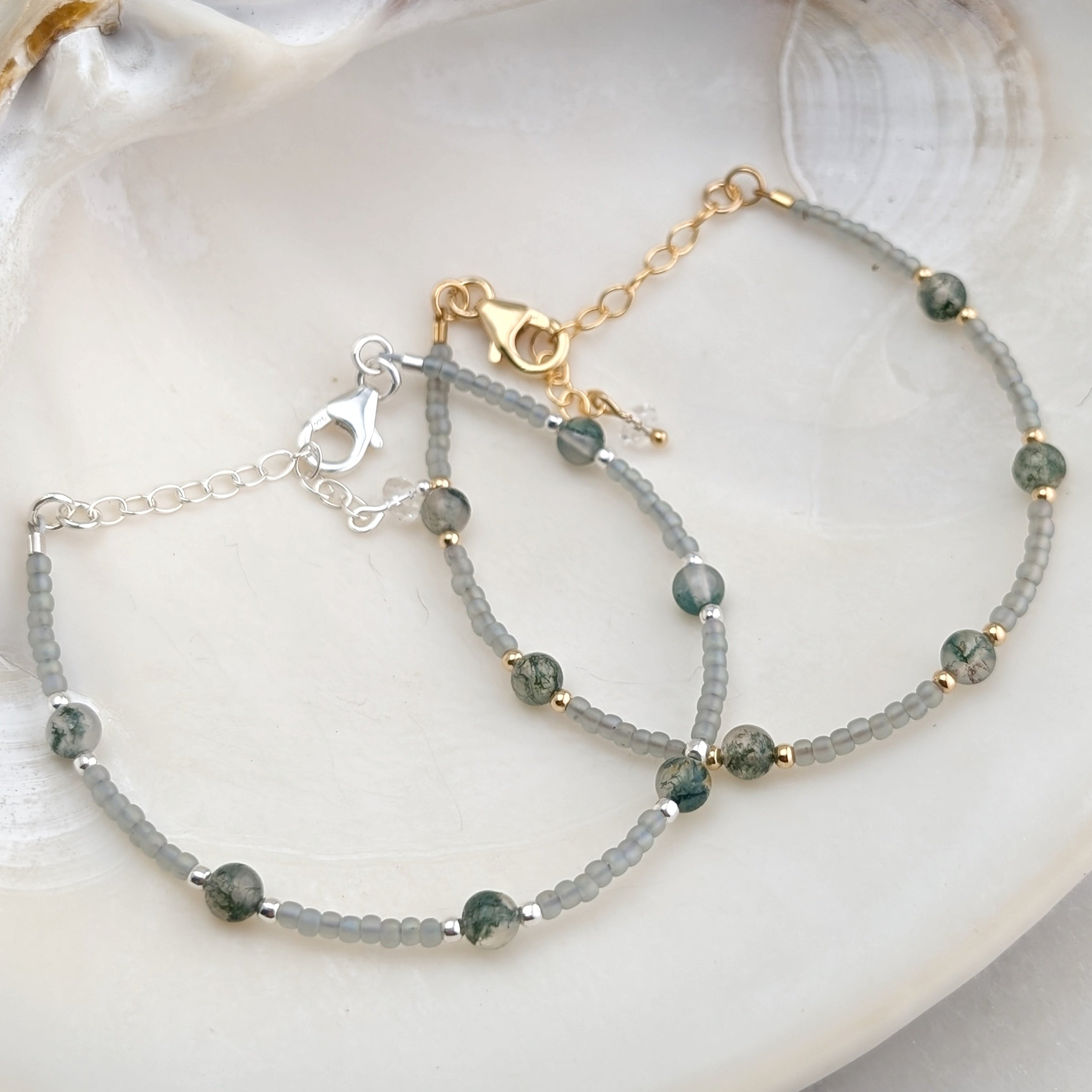 Moss Agate PNW Forest Multi Bracelet