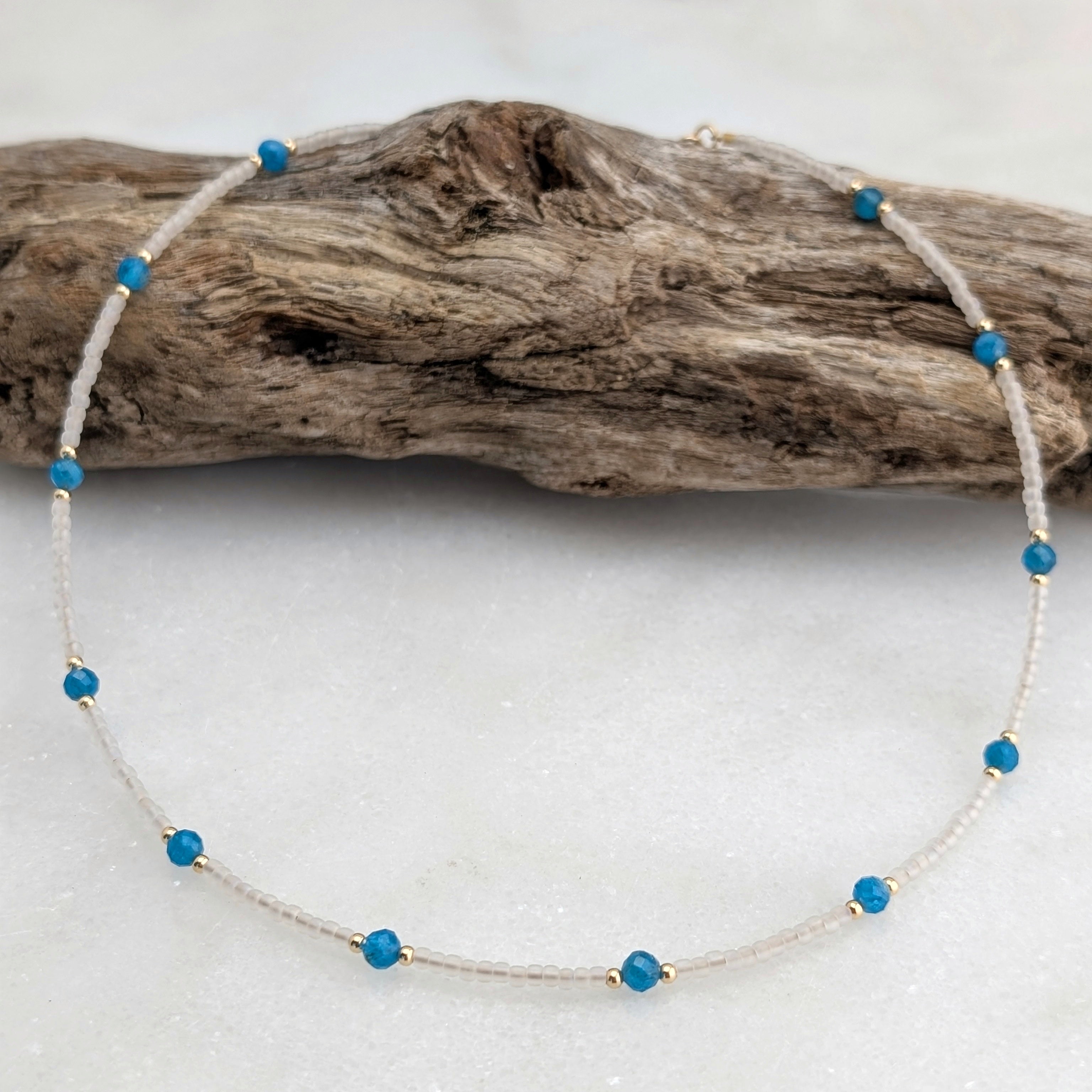 Blue Apatite Teal Waters Necklace