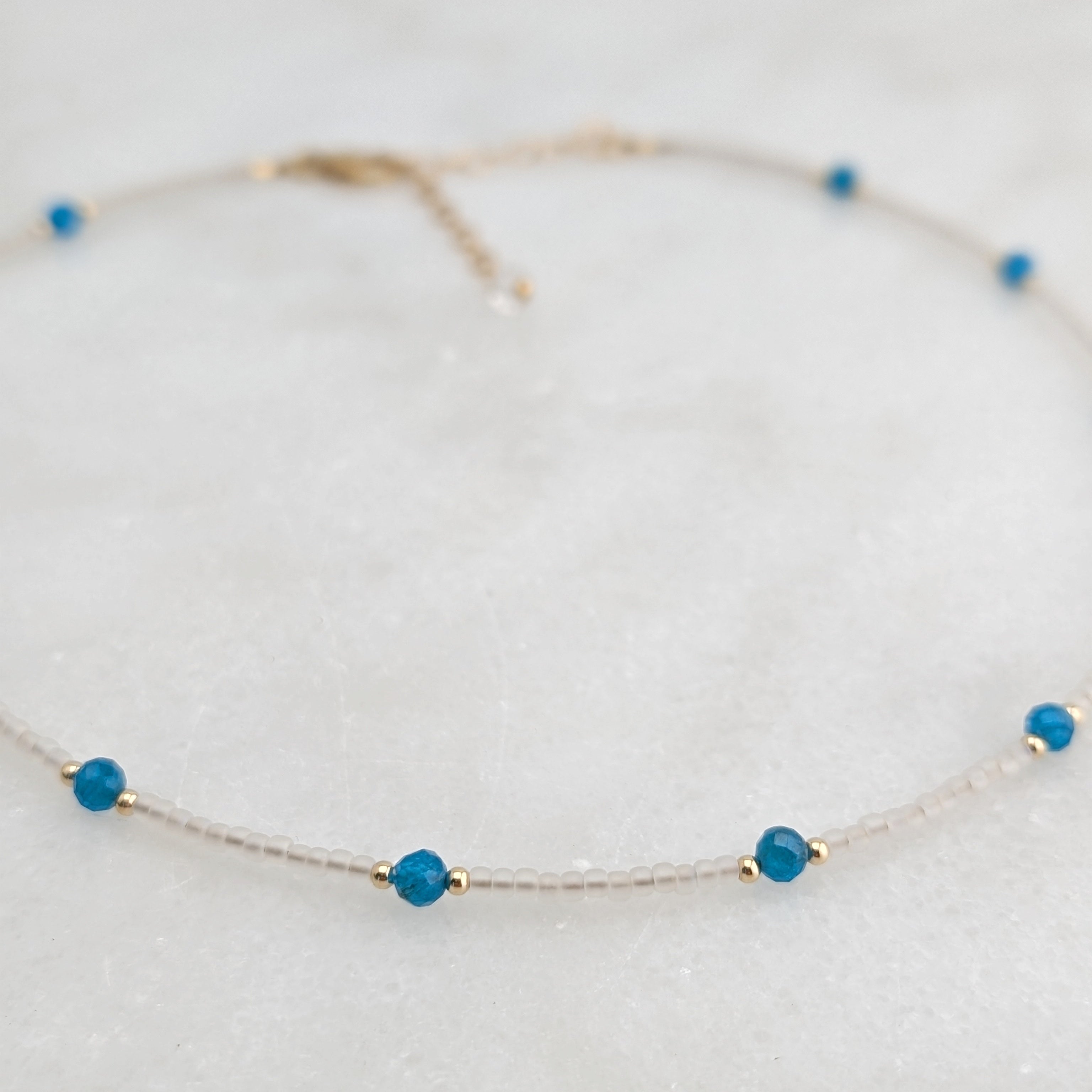 Blue Apatite Teal Waters Necklace