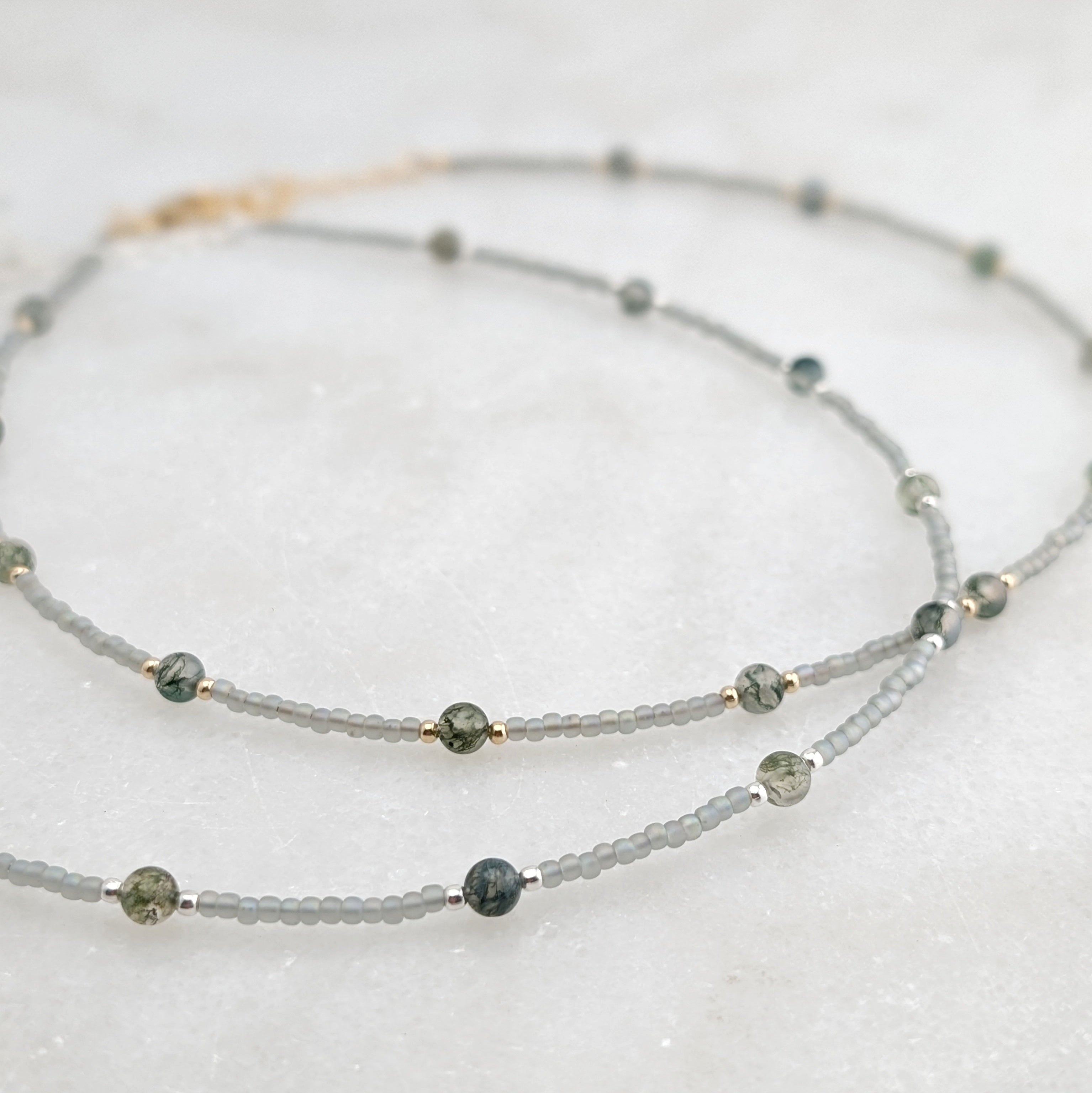 Moss Agate PNW Forest Multi Necklace