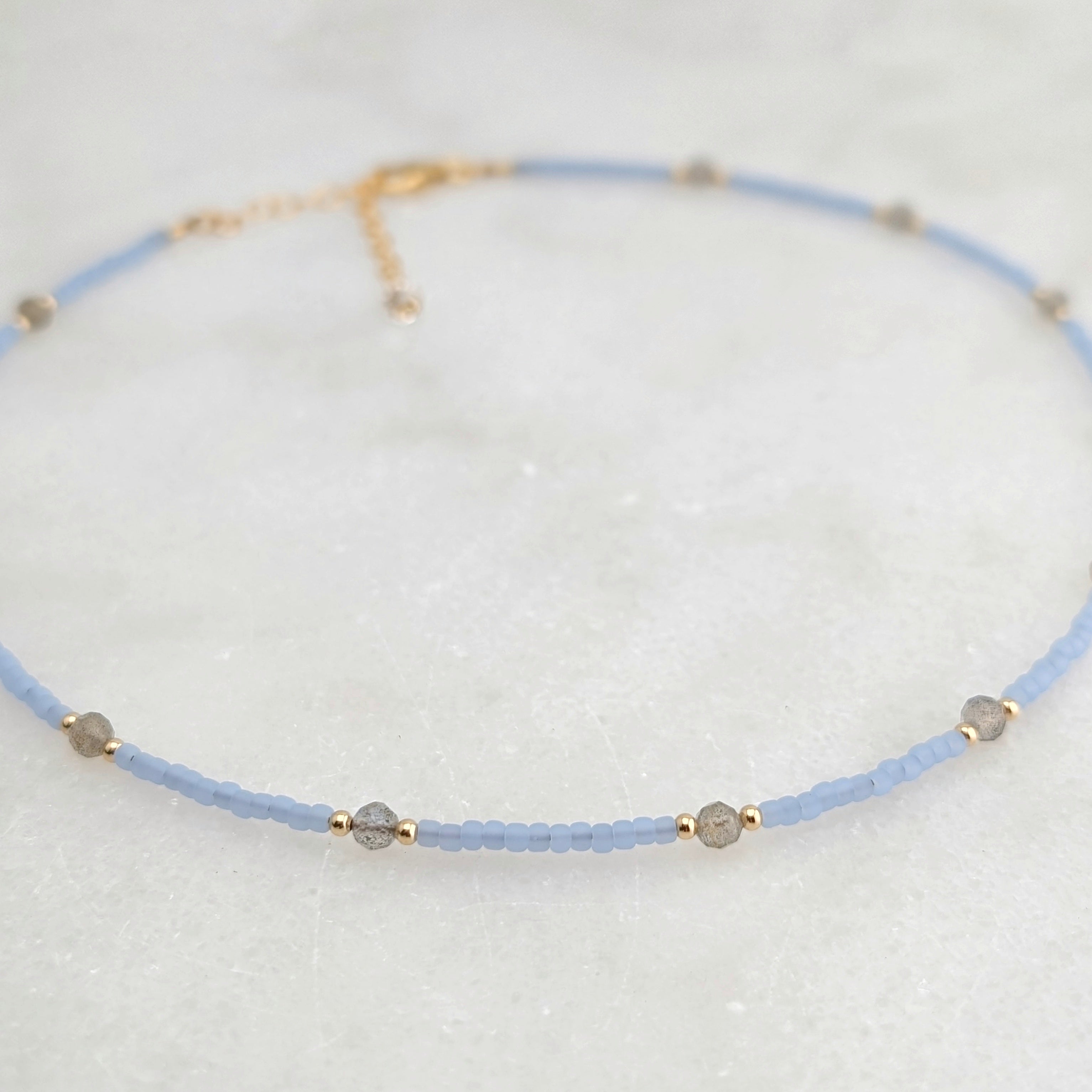 Labradorite Saltwater Surf Necklace
