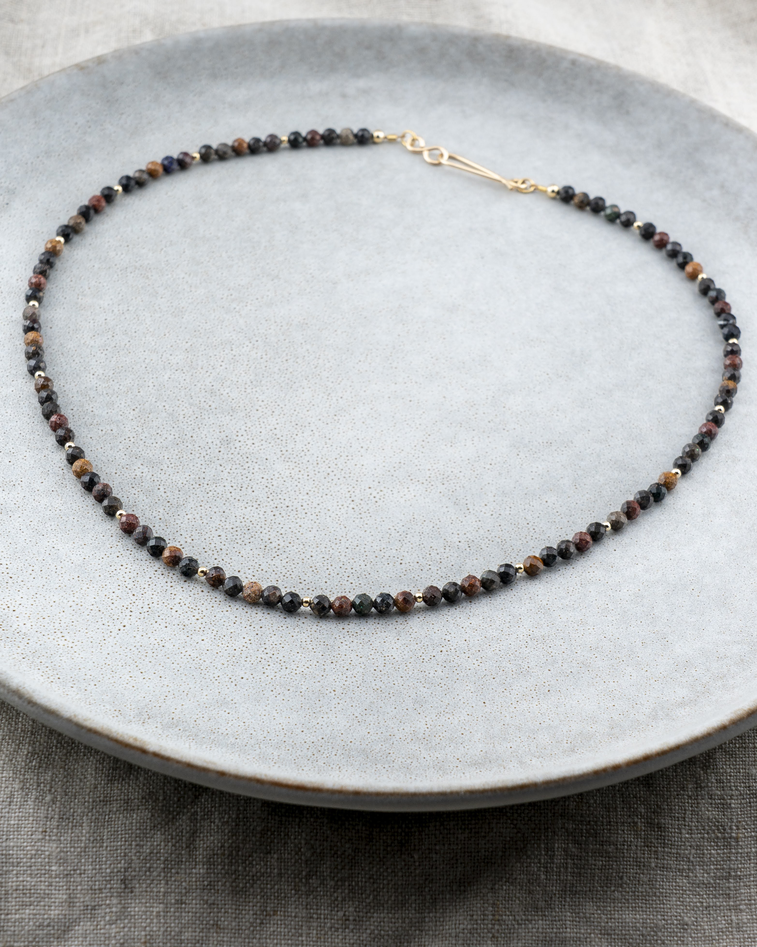Fallen Leaves Black Opal Necklace