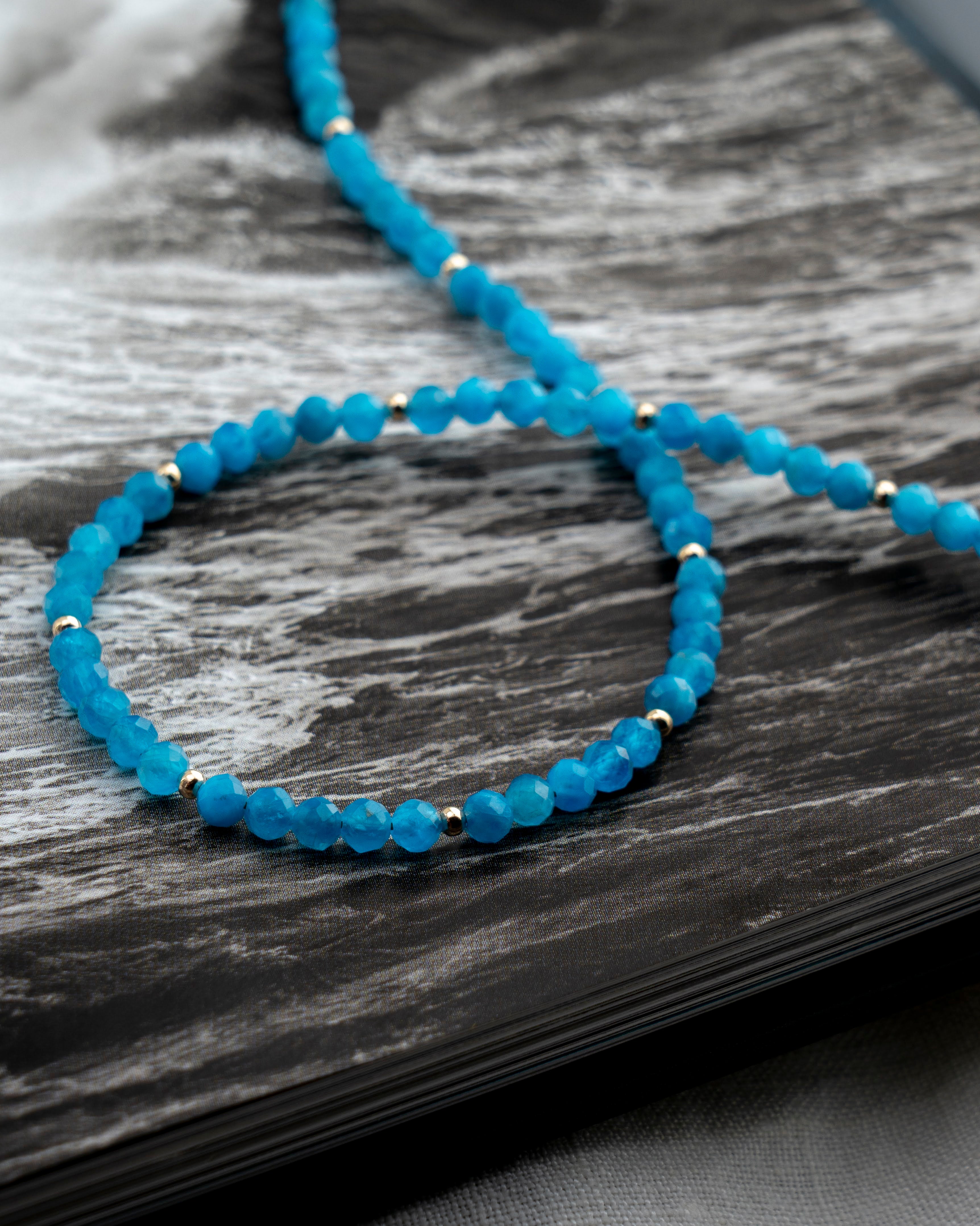 Cerulean Tide Blue Apatite Necklace
