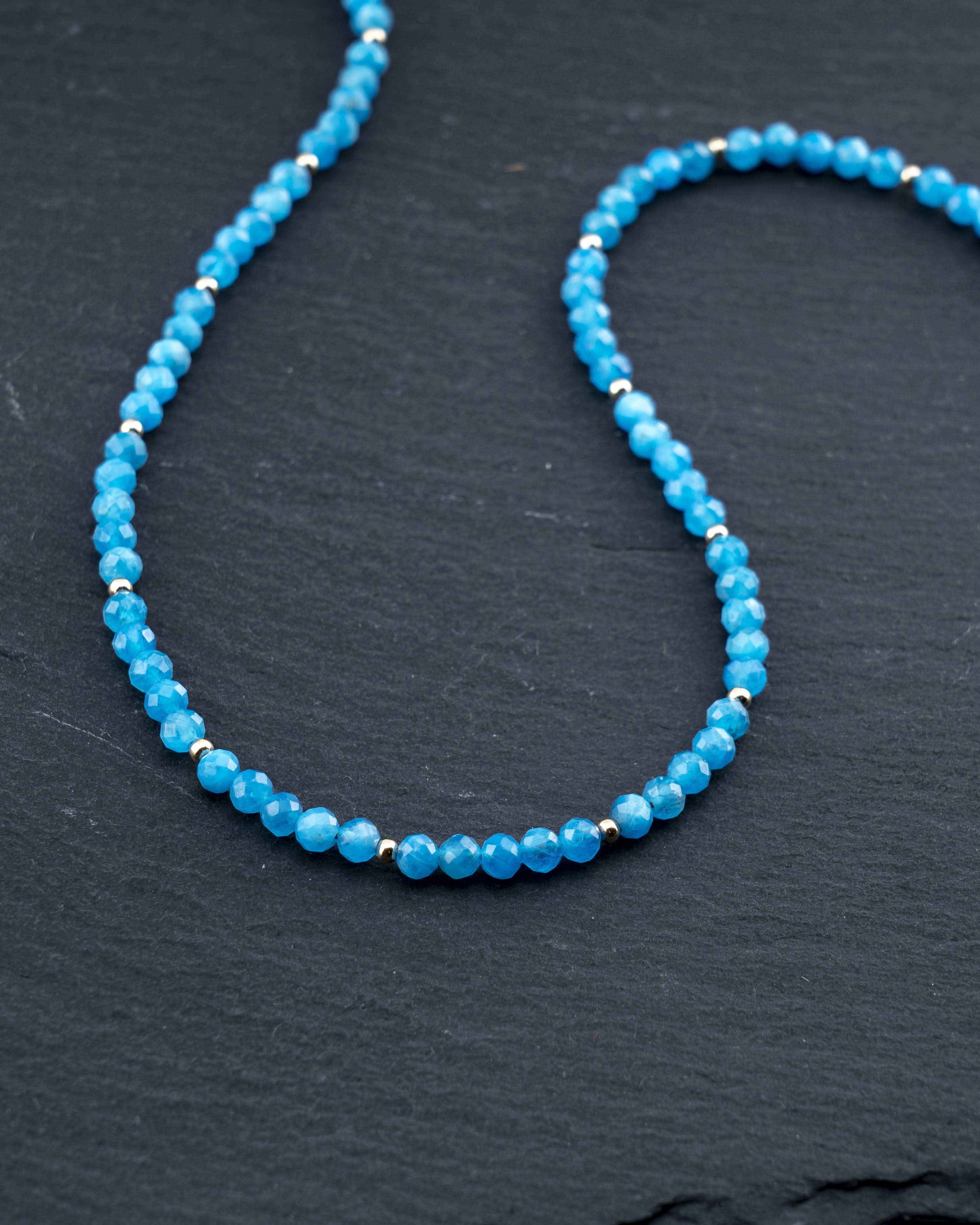 Cerulean Tide Blue Apatite Necklace