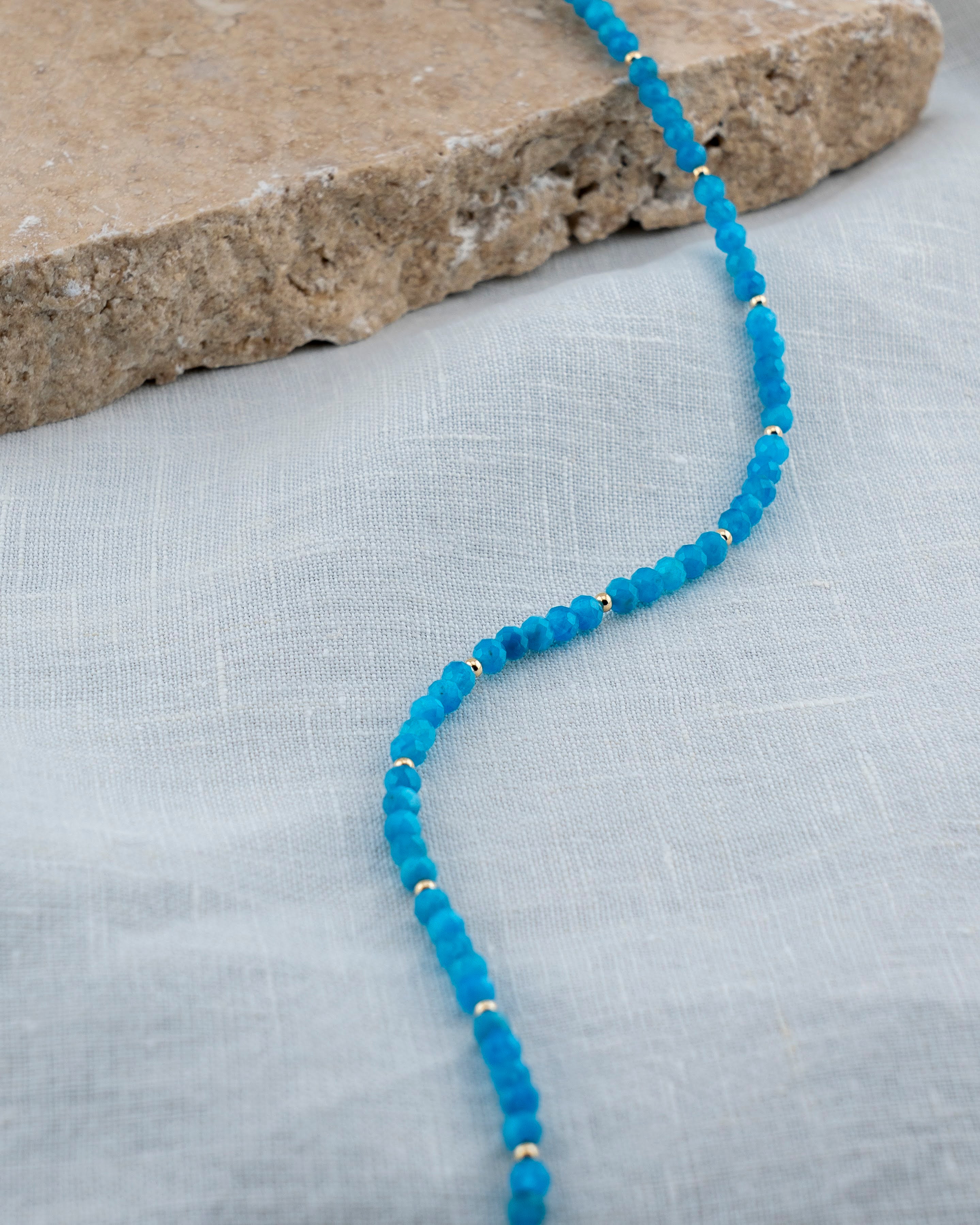 Cerulean Tide Blue Apatite Necklace