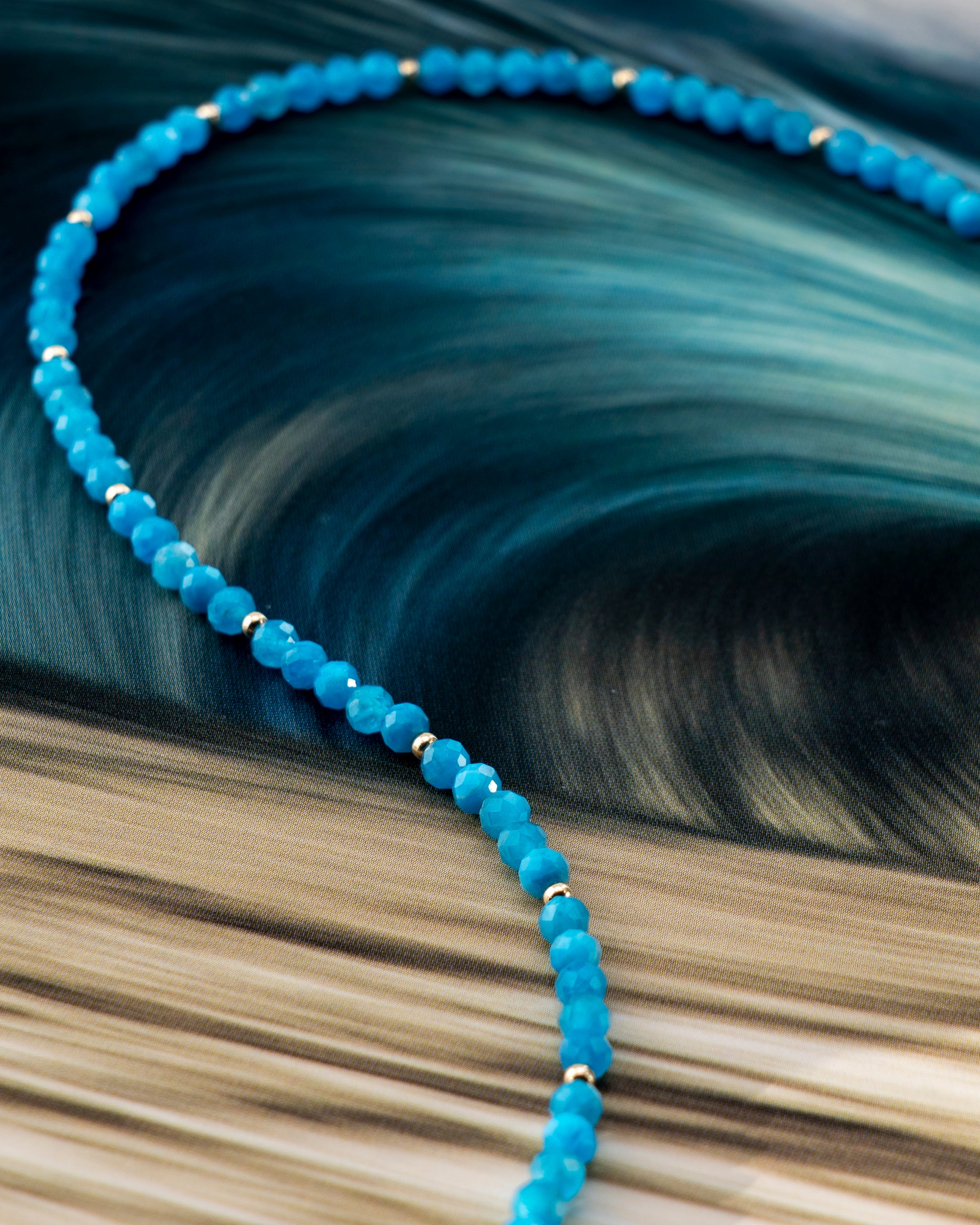 Cerulean Tide Blue Apatite Necklace