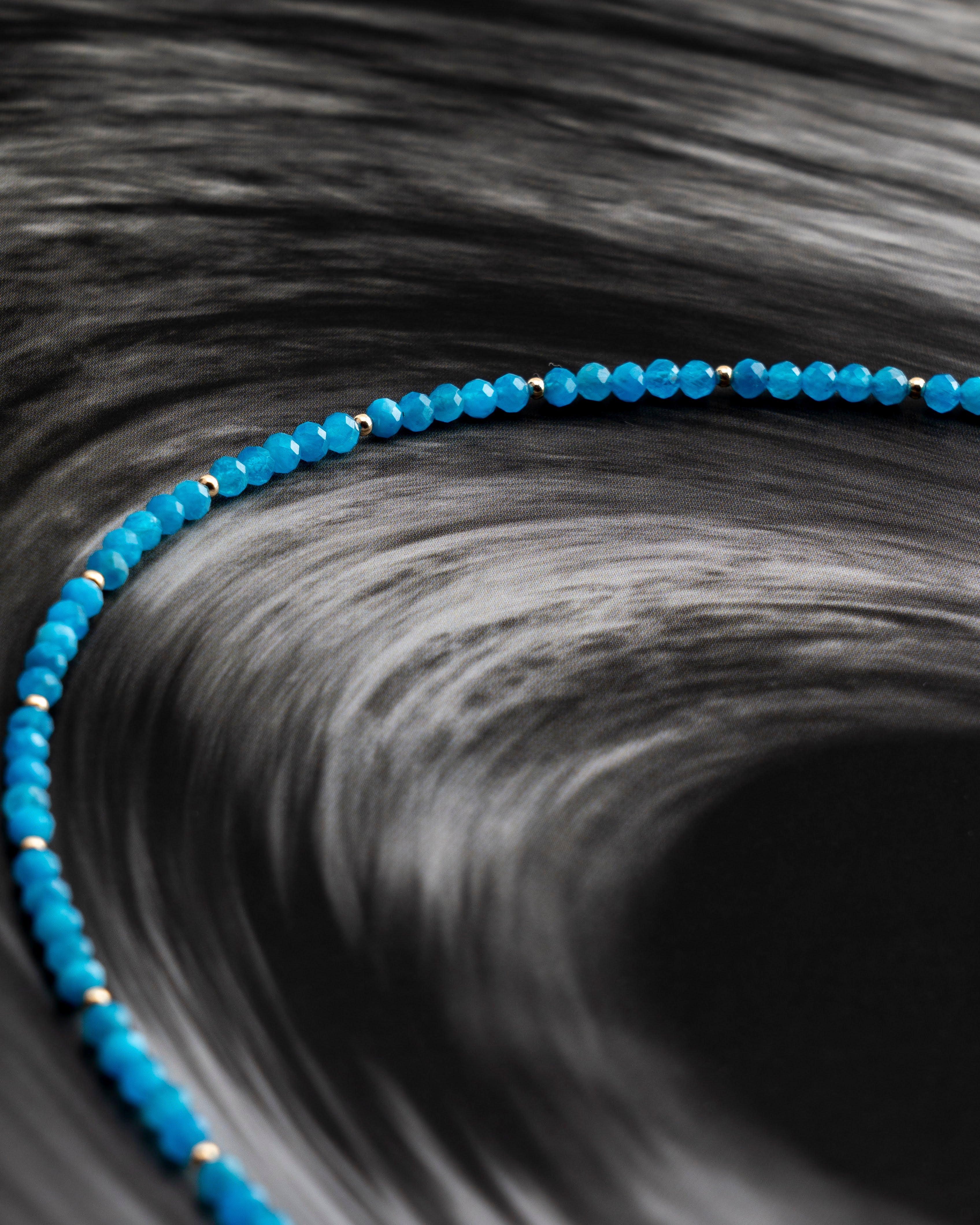 Cerulean Tide Blue Apatite Necklace