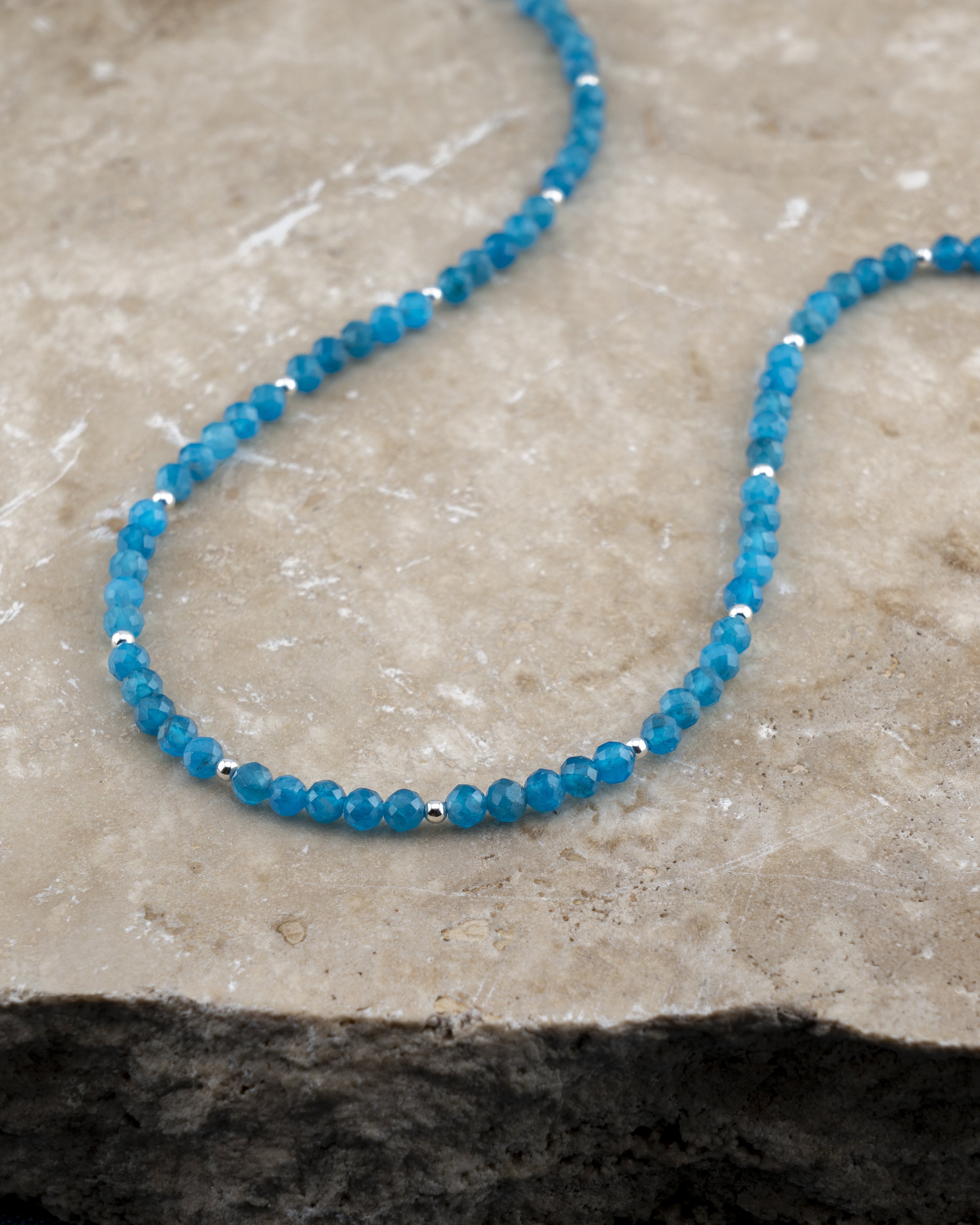 Cerulean Tide Blue Apatite Necklace