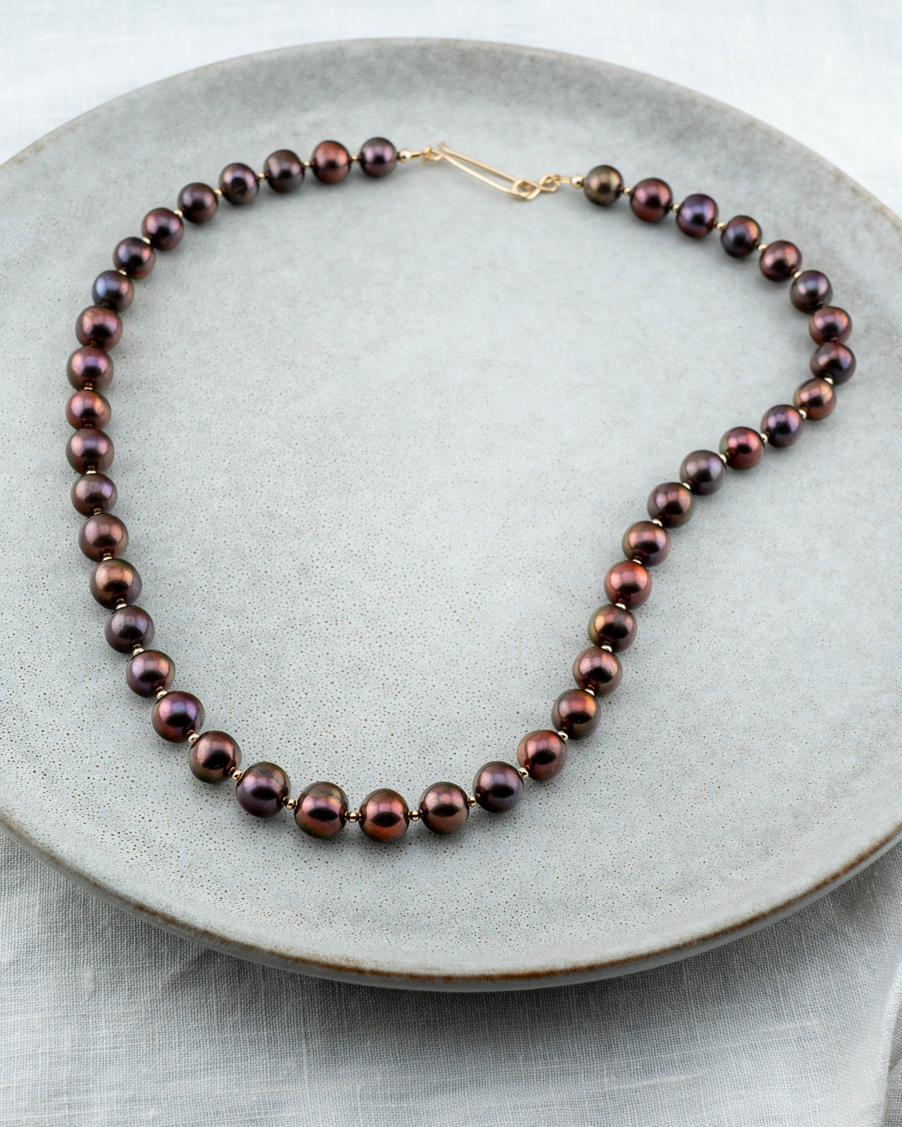 Chocolate Bronze Freshwater Pearl Necklace