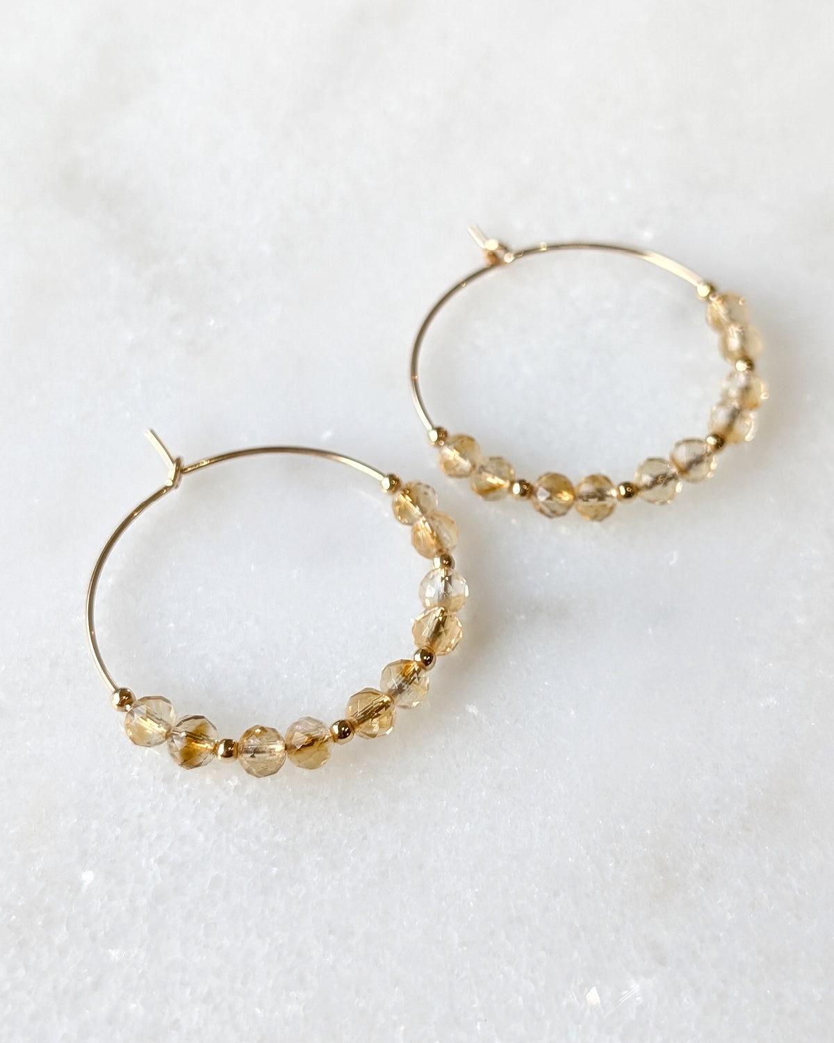 Citrine Abundance Hoops
