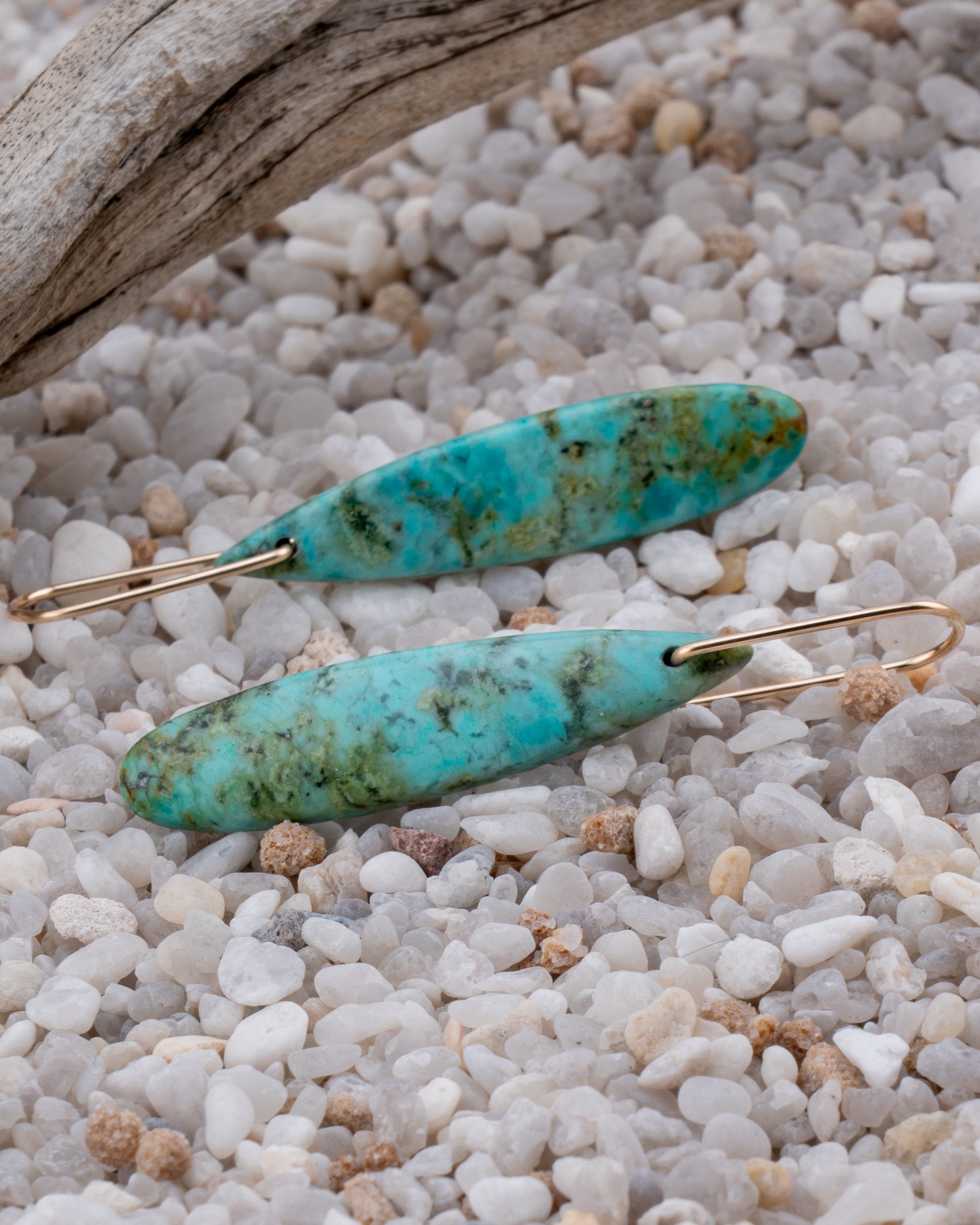 African Turquoise Teardrop Dangles