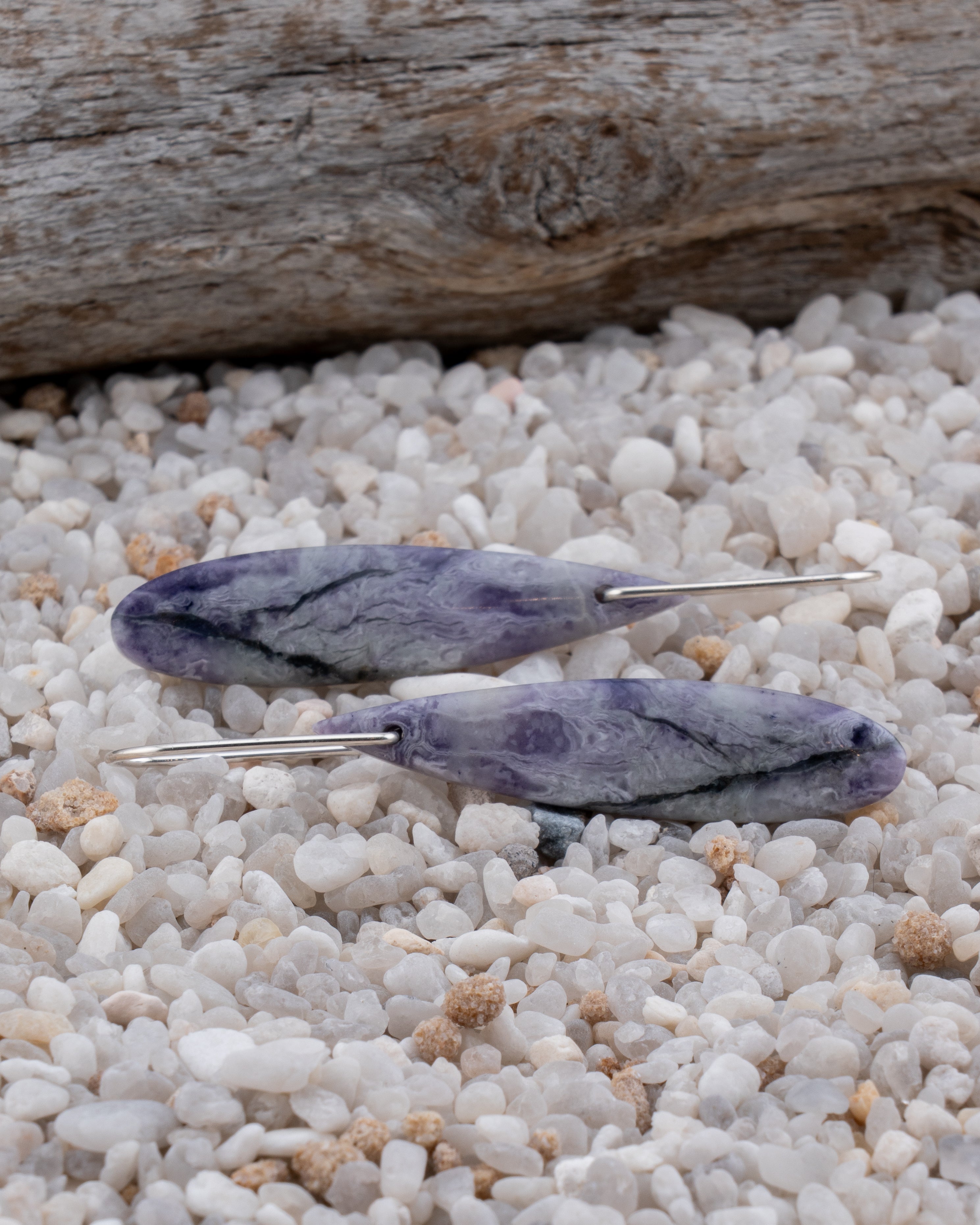 Purple Opal Teardrop Dangles