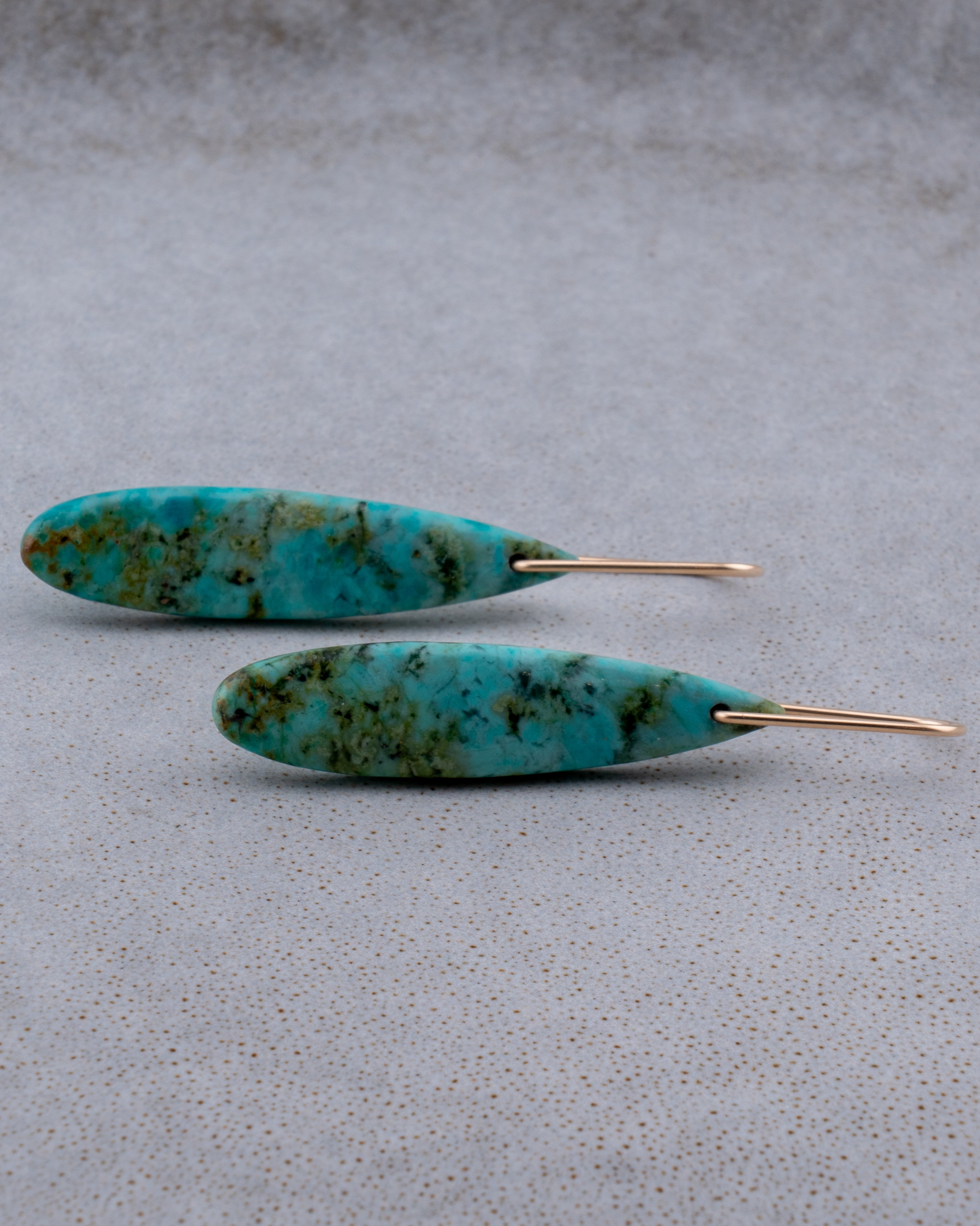 African Turquoise Teardrop Dangles