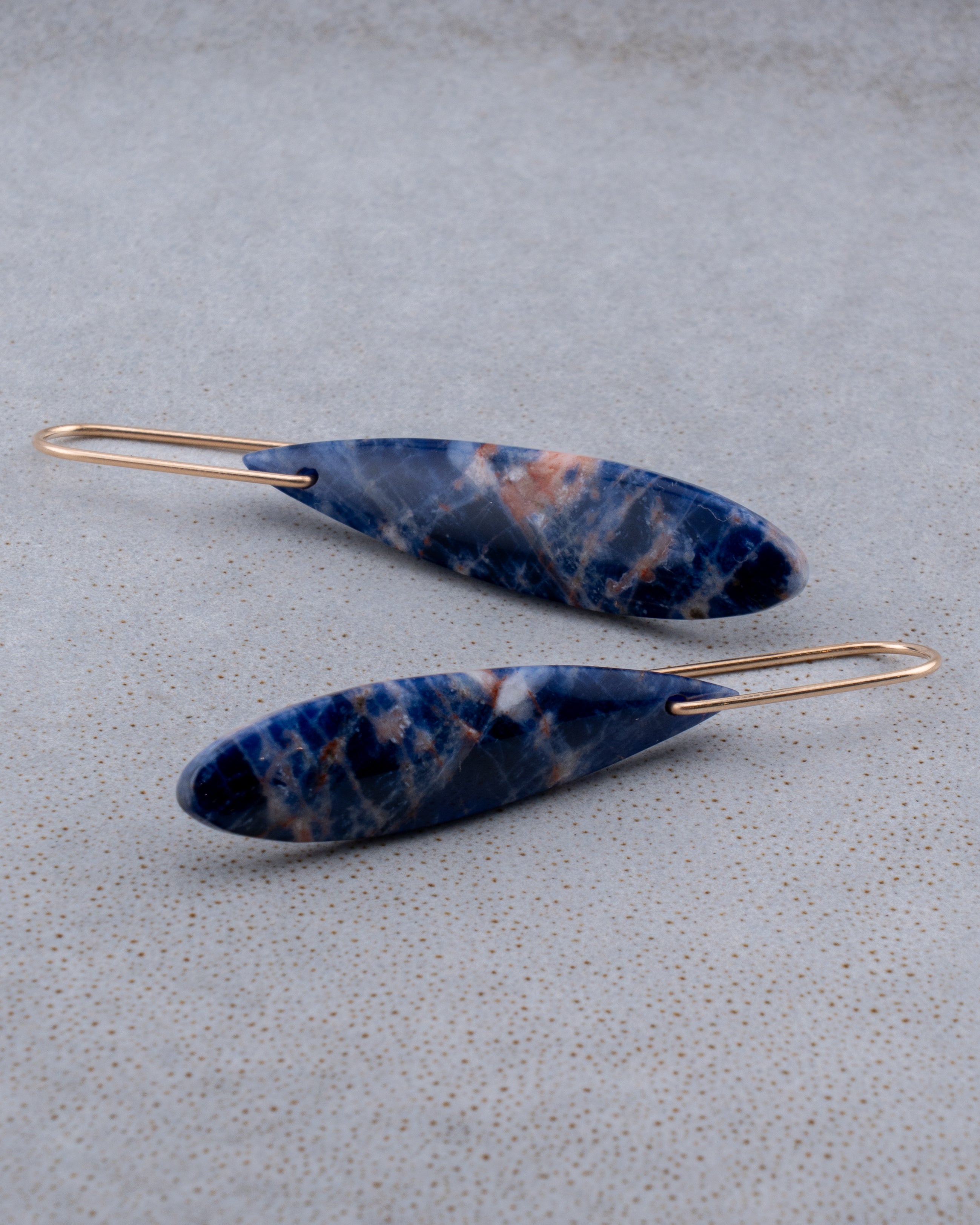 Blue Sodalite Teardrop Dangles