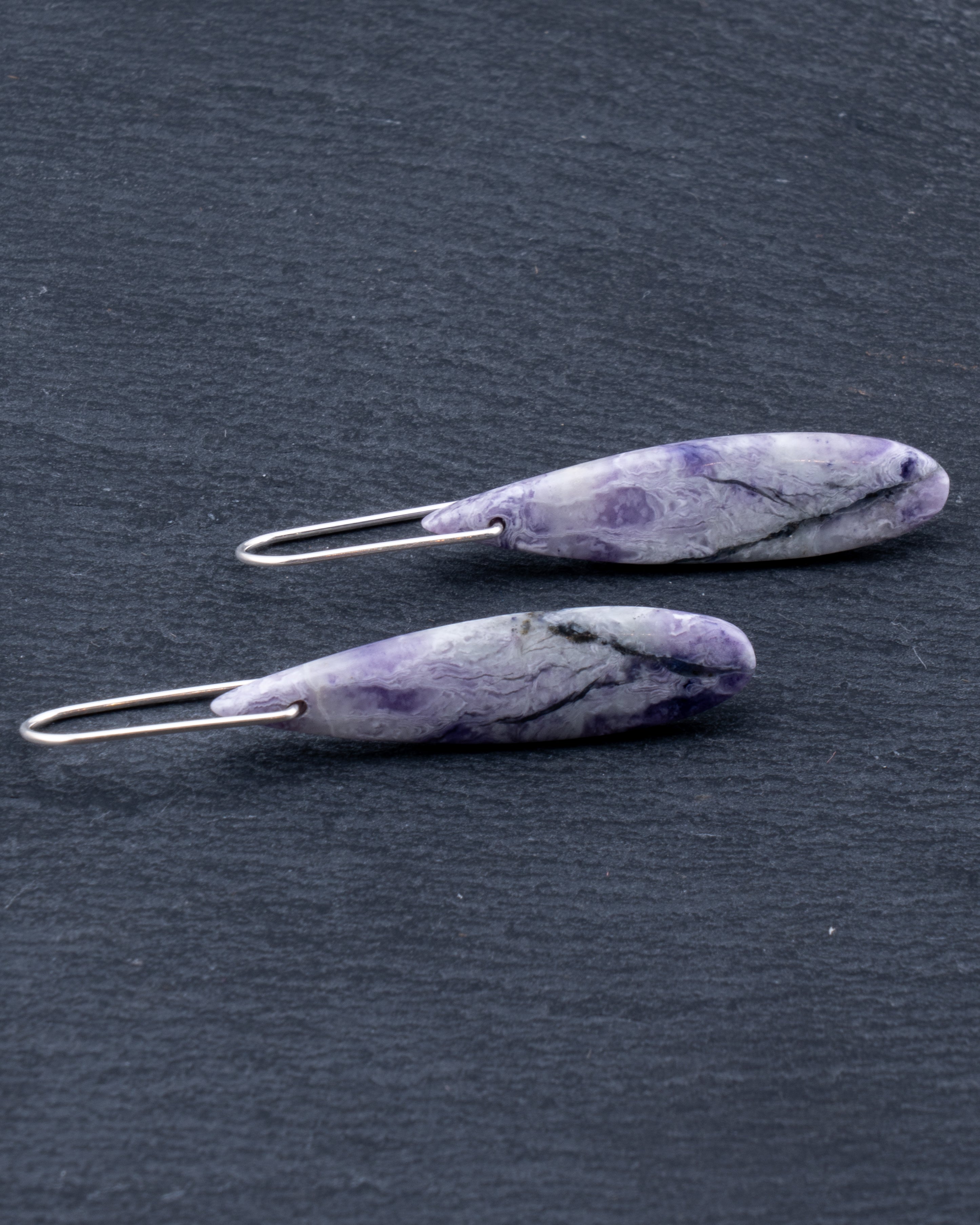 Purple Opal Teardrop Dangles